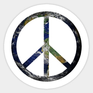 Planet Earth Day Peace Sign for Earth and Peace Lover Present Sticker